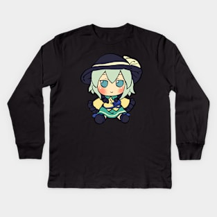 Mudwizard draws koishi komeiji fumo plush / touhou memes Kids Long Sleeve T-Shirt